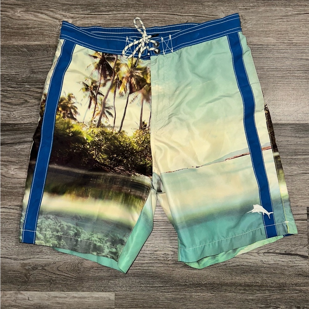 Tommy Bahama Zip Drawstring Swim Shorts Men’s * Medium * Swim Trunks *